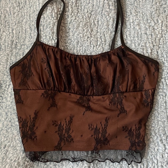 Lace Ruched Bust Cami - Picture 3 of 5